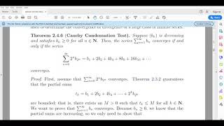 Cauchy condensation test [upl. by Inoy]