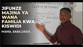 Kiswidi Fahamu majina ya wanfamilia kwenye lugha ya kiswidiSvenskaSwahiliAmurisKlasseb8xp [upl. by Elna]