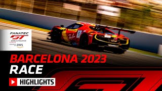 Race Highlights  Barcelona 2023  Fanatec GT World Challenge Europe Powered by AWS [upl. by Kiona]