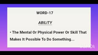 ABILITY MeaningLearnEnglishWordss7p [upl. by Gregory]