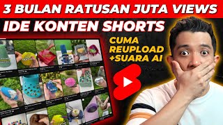 Konten Shorts Pintar Dalam Hitungan Bulan Ratusan Juta Views  Cara Cari Uang di Youtube Shorts [upl. by Nnaitak]