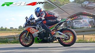 Aprilia RSV4 RF Akrapovic CRAZY SOUND POV on Autobahn [upl. by Ylloh363]