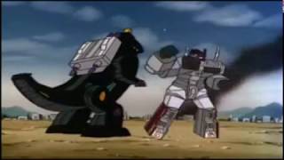 Clash of the Titans  All Metroplex vs Trypticon battles from Transformers G1 [upl. by Court911]