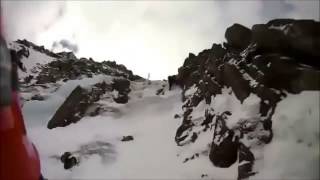 Helmet camera British climber fall from Snowdon  Highest mountain in Wales [upl. by Kelbee]