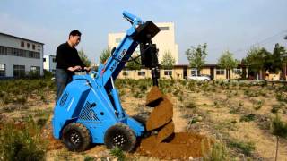 MS500 mini skid steer loader with auger [upl. by Leidba]