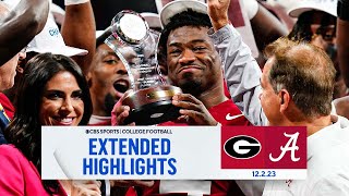 No 1 Georgia vs No 8 Alabama Extended Highlights I SEC Championship I CBS Sports [upl. by Landsman513]