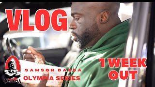 Mr Olympia 2023 series  Daily vlog 1 week out  Samson Dauda [upl. by Bord]