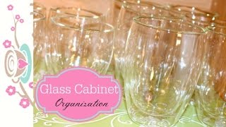 An Organized Home Glassware Cabinet Organization how to organize [upl. by Rusel]