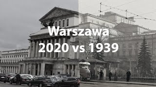 Jak zmieniła się przedwojenna Warszawa Porównanie 1939 i 2020 roku [upl. by Neeron639]