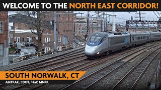 Norwalk SoNo Tower Connecticut USA  Virtual Railfan LIVE [upl. by Euginimod172]