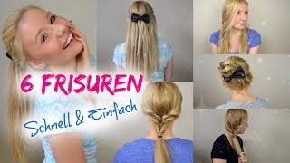 6 SCHNELLE amp EINFACHE FRISUREN OHNE HITZE  Back to School 2 [upl. by Doig]