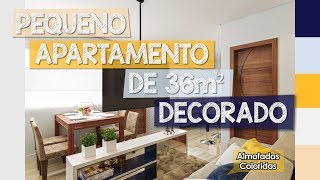 Pequeno Apartamento de 36m² Decorado  Apartamento Decorado 06 [upl. by Ayanat]