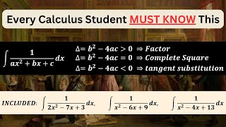 INTEGRALS WITH QUADRATIC POLYNOMIALS IN THE DENOMINATOR [upl. by Llenrag153]