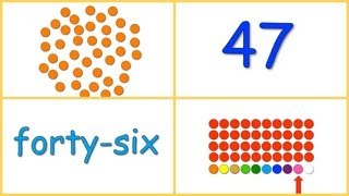 Baby Math Numbers 4050 dots numerals words rows [upl. by Lezah]