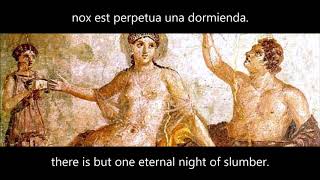 Catullus V quotVivamus mea Lesbia atque amemusquot read in Latin with English subtitles [upl. by Assillem]