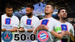 FIFA 23  What happen if Ronaldo Messi neymar and mbappe All ⭐ play together  PSG 500 fc Bayern [upl. by Aicenek707]