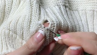 How to Perfectly Repair a Hole in a Knitted Sweater [upl. by Stillmann]