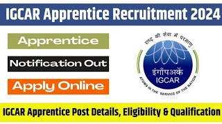 Apprentice Recruitment in Indira Gandhi Atomic Research Centre  ITI Jobs 2024 naviclasses [upl. by Reeba]