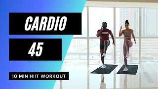 10 MIN CARDIO HIIT WORKOUT  Intense Calorie Burn  MrandMrsMuscle [upl. by Atok352]