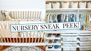 NURSERY AND CLOSET SNEAK PEEK  Kendra Atkins [upl. by Joed]