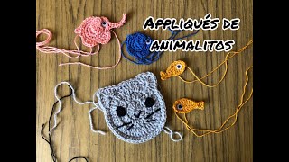 Aplicaciones a crochet animales 1  🐠 🐘 🐱 Pez elefante gato  tutorial paso a paso figuras crochet [upl. by Goines]