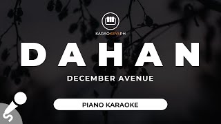 Dahan  December Avenue Piano Karaoke [upl. by Esmaria]