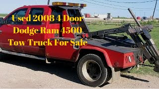 Used 2008 4Door Dodge Ram 4500 Tow Truck For Sale [upl. by Aduh280]