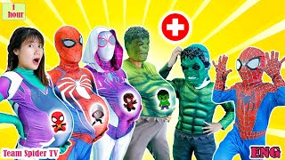 What If Many Spider man in 1 HOUSE When Spiderman And HULK Got Pregnant Funny Action Real Life [upl. by Enilraep]