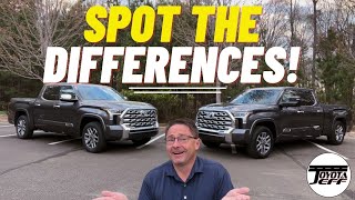 Comparing 2022 Tundra 1794 vs 1794 Many DIFFERENCES on the Same Truck [upl. by Enobe]