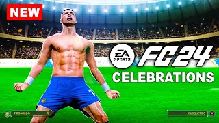 FC 24 ALL NEW CELEBRATIONS TUTORIAL  Playstation and Xbox FIFA 24 [upl. by Enyleve]