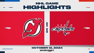 NHL Highlights  Devils vs Capitals  October 12 2024 [upl. by Manchester881]