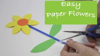 How to Make Paper Flowers  fun and easy crafts for kids [upl. by Nyrhtak]