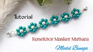 Konektor Masker Mutiara Bentuk Bunga  How to Make Mask Extender for Hijab [upl. by Lucina]