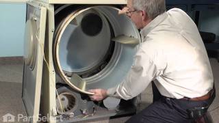 Dryer Repair  Replacing the Tumbler amp Motor Belt Whirlpool Part  Y312959 [upl. by Yntruoc]