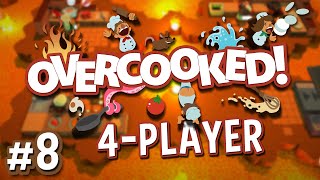 Overcooked  8  Hot as HECK 4 Player Overcooked Coop Gameplay [upl. by Lerud]