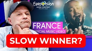 SlimaneMon Amour  France 🇫🇷  SLOW WINS  Eurovision BREATHTAKING PredictionTALKEurovision 2024 [upl. by Whittemore]