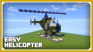 Minecraft How To Build A Small Helicopter Tutorial Easy Survival Minecraft Vehicle [upl. by Hamimej]