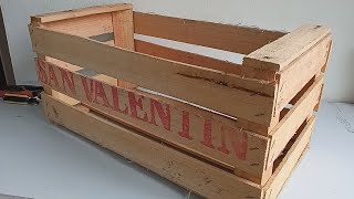 3 IDEAS FÁCILES con TABLAS de MADERA de CAJONES de FRUTAS 😍 RECICLAJE ♻ ARTESANATO 🌼 Arte en casa [upl. by Nickles]