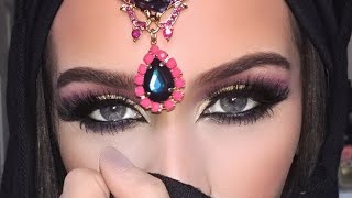 Dramatic Arab Style Eye Makeup Tutorial [upl. by Friederike]