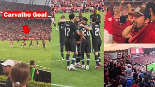 Liverpool Fans Reactions to Fabio Carvalho Goal vs Manchester United [upl. by Lasley]