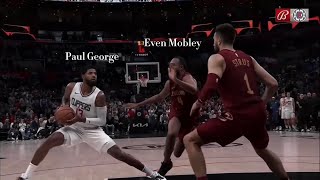 Paul Georges game winner over Even Mobley NBA FILM STUDY [upl. by Adora]