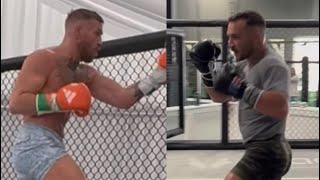 NEW MCGREGOR VS CHANDLER KO TRAINING FOOTAGE  UFC 303 [upl. by Ecyoj657]