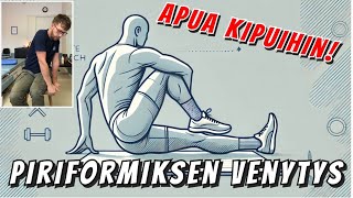 Piriformiksen venytys  apua alaselän ja lantion kipuihin [upl. by Cora]