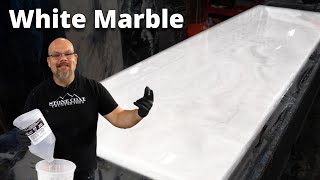 How to make White Exotic Marble with Epoxy  Stone Coat Epoxy [upl. by Aivirt]