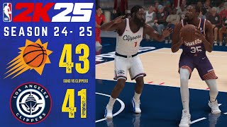 PHOENIX SUNS vs LOS ANGELES CLIPPERS  SEASON 20242025  NBA 2K25 [upl. by Lau698]