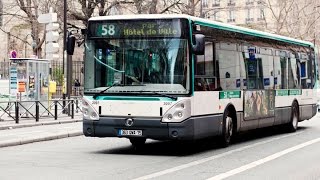 Buses in Paris France 2016  Les bus à Paris [upl. by Aitsirhc]