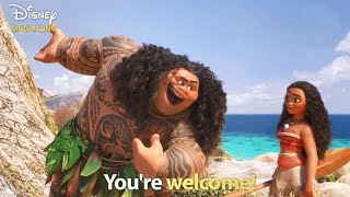 Youre Welcome  Moana Lyric Video  DISNEY SINGALONGS [upl. by Nuy]