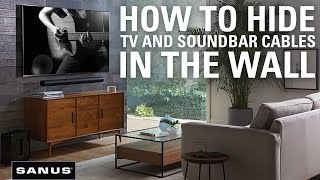 How to Hide Wires for Wall Mounted TV  Soundbar  No power tools required  Safe amp Code Compliant [upl. by Derdle689]