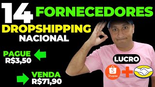 14 FORNECEDORES DROPSHIPPING PARA GANHAR DINHEIRO E FAZER RENDA EXTRA MERCADO LIVRE SHOPEE [upl. by Gilbye765]