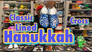 Classic Lined Hanukkah x Crocs Review  on foot [upl. by Bonilla]